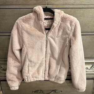 Girls Cozy Pink Fleece Zip-Up Jacket